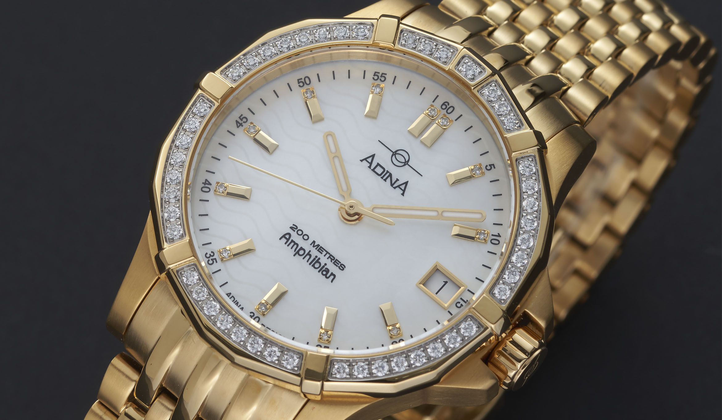 Diamond Set Automatic Amphibian Dive Watch CT138 G0XBD