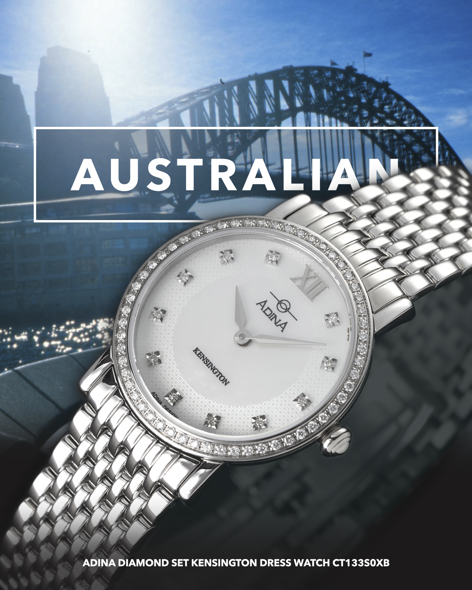 Buy Australian Adina Diamond Set Kensington Dress Watch CT133 S0XB