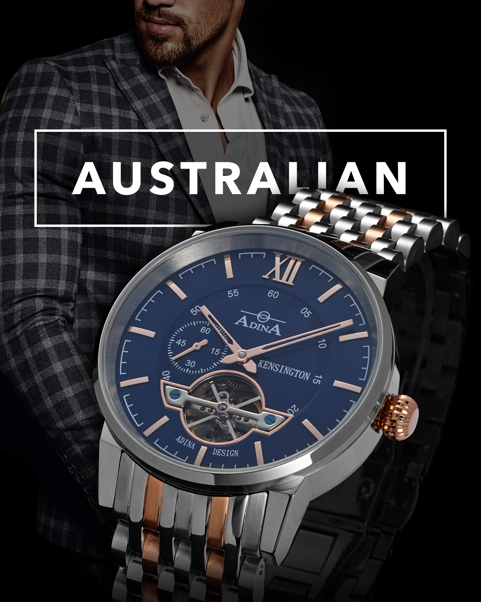 Stacked from 4 images. Method=B (R=22,S=5) Buy Australian Adina Kensington Automatic Dress WatchGW15 M6XB