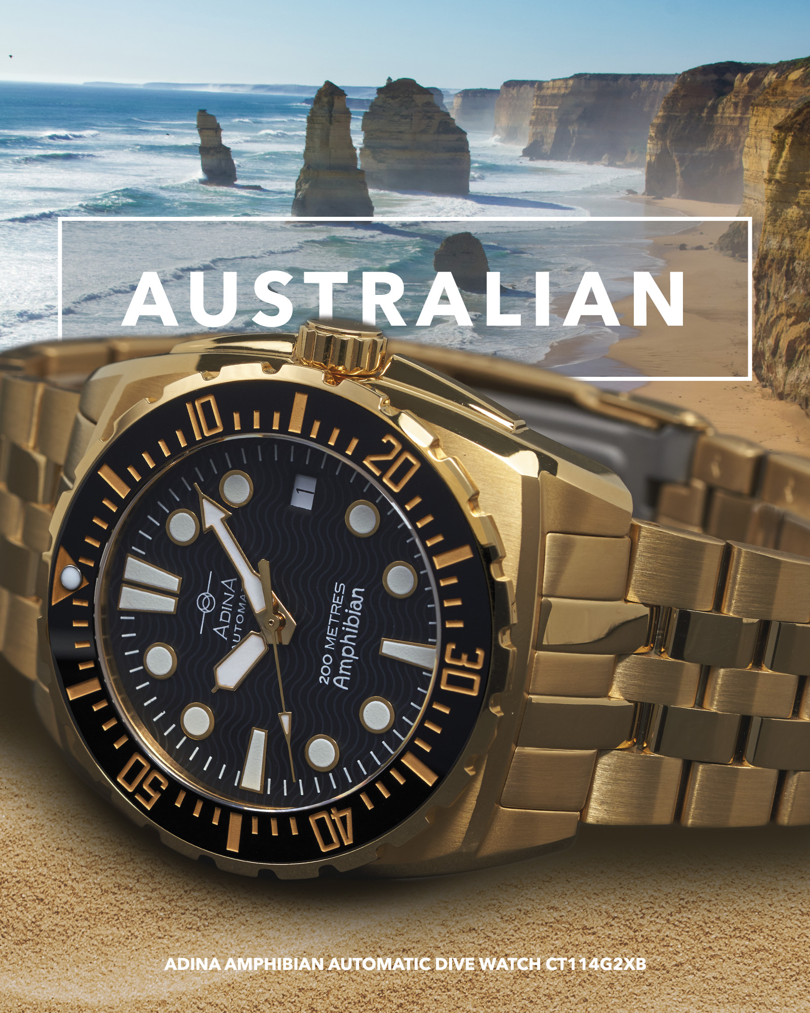CT114 G2XB 2024-12-16 Buy Australian Adina Amphibian Automatic Dive Watch CT114 G2XB