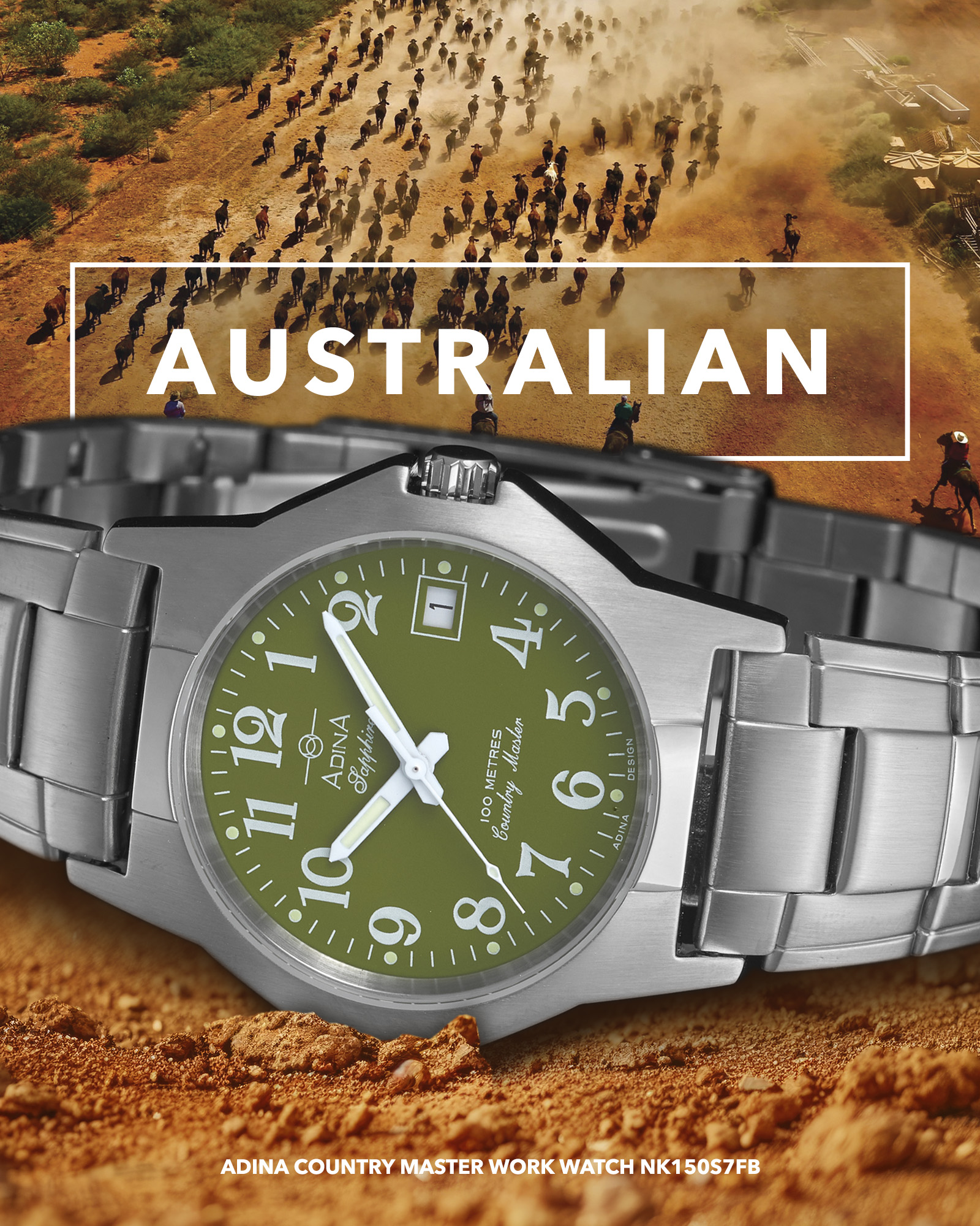 NK150 S7FB 2024-12-23 Buy Australian Adina Country Master Work Watch NK150 S7FB