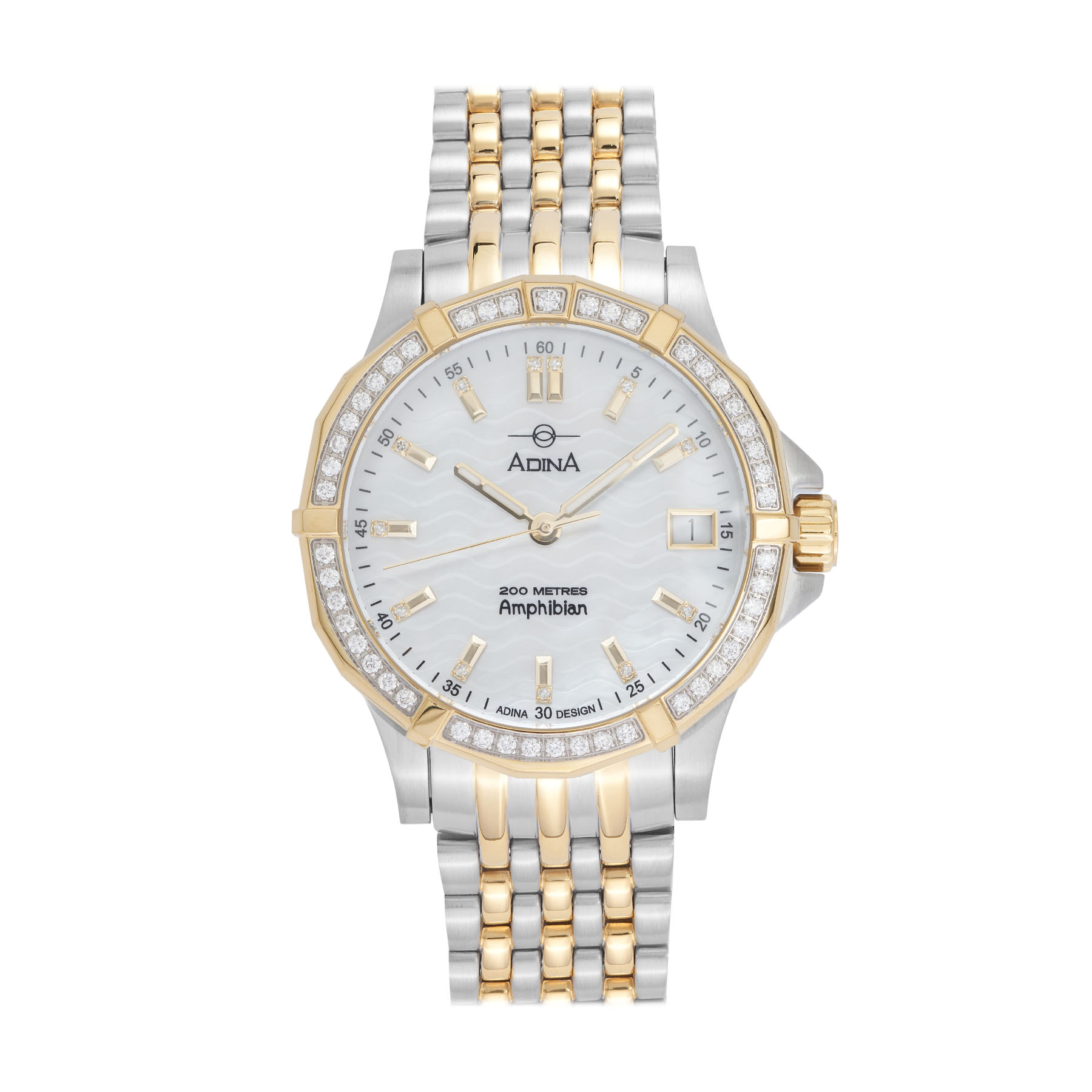 ＡＤＡ Do!aqua ブランチ Diamond Set Automatic Amphibian Dive Watch CT138 T0XBD - Adina Watches